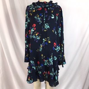 Parker floral fit flare loose fit NWT dress